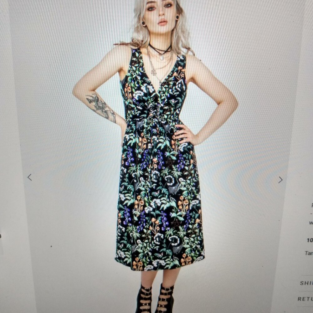 Lace Front Midi Dress